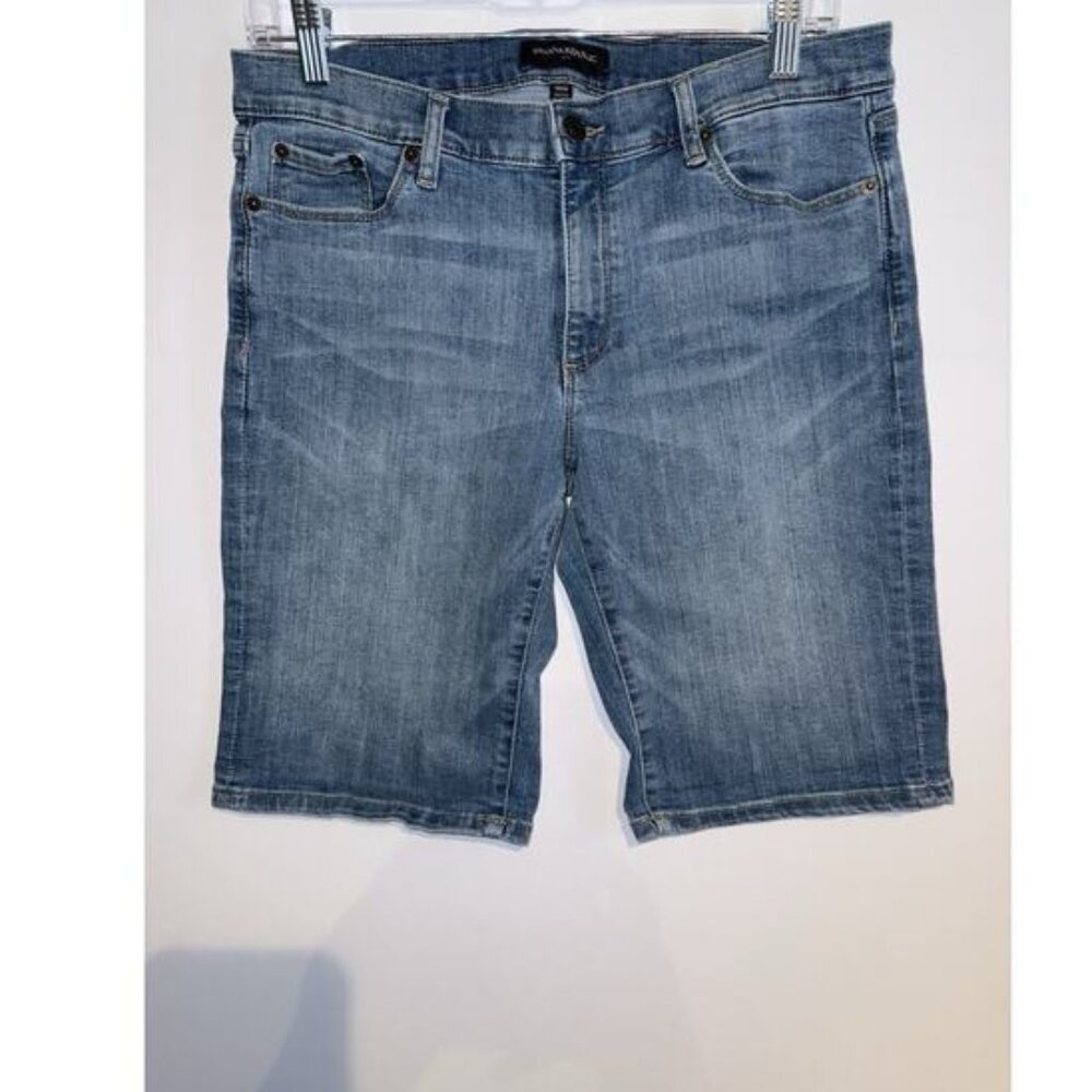 Banana Republic Jean Shorts Womens Size 30/10 Blue Denim Cuffed Mid Rise